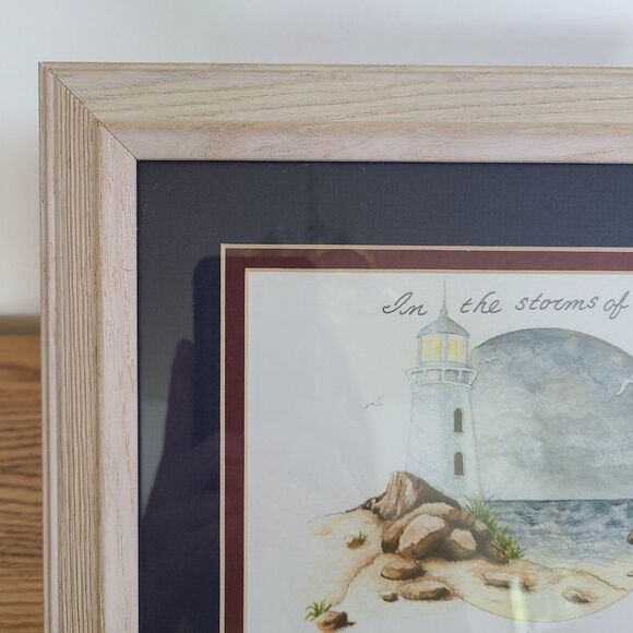 Lighthouse Inspirational Art - In The Storms of Life You Will Not Walk Alone - Picture 2 of 16